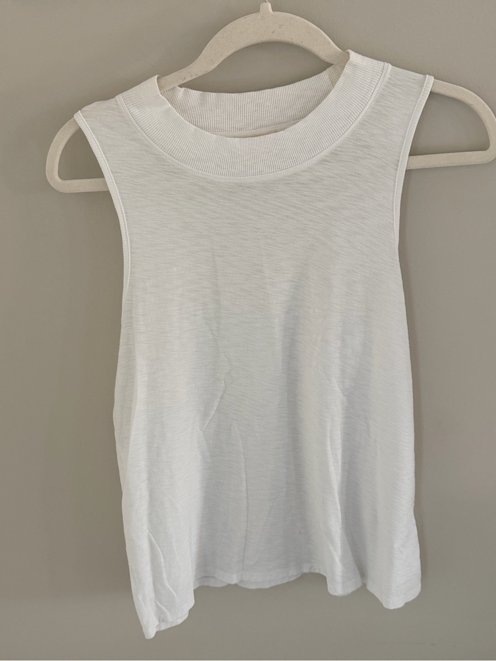 Nation LTD White  Mock-Neck Tank